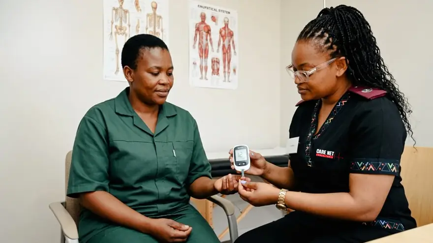 A Care Net practitioner completes a cleaning and recycling worker medical